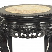 Pair of wooden stools, 20th century