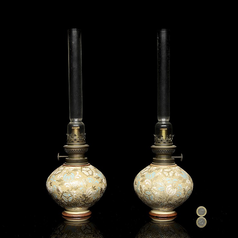 Doulton & Slaters Patent ‘Pair of quinqués’, 20th century