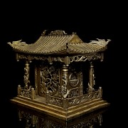 Small carved wooden temple, 19th - 20th century