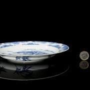 Porcelain-glazed ‘Landscape’ enamel dish, Qing dynasty