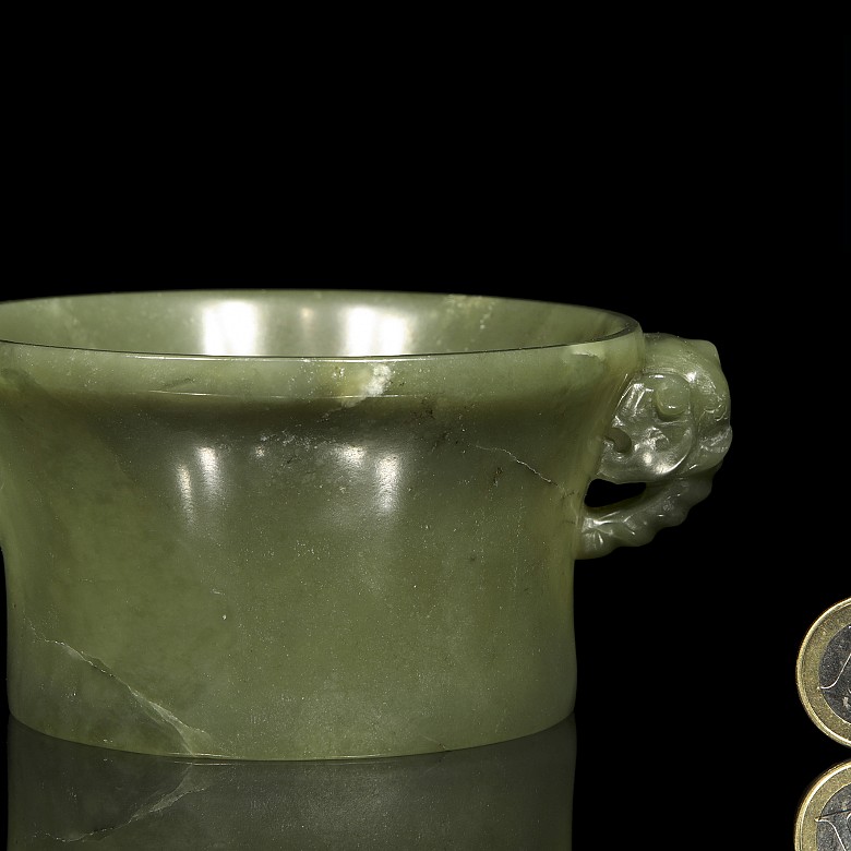 Green jade bowl, 20th Century - 20th Century