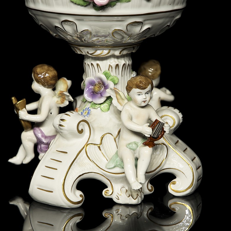 Von Schierholz ‘Fruit bowl with cherubs’, 20th century