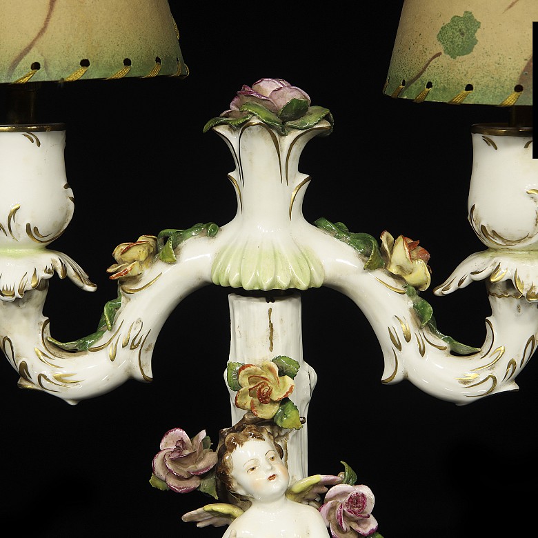 German porcelain candlesticks, Volkstedt, 19th century - 4