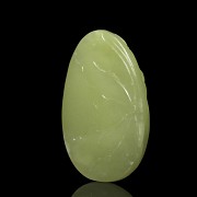 Medalla de jade amarillo tallado, dinastía Qing, S.XIX