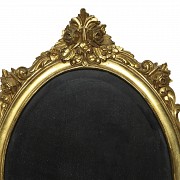 Mirror with gilded wooden frame, 20th century