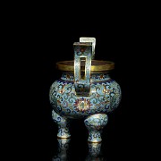 Bronze censer with cloisonné enamel, Qing dynasty