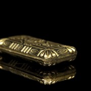 A silver gilded cigarette case, 19th century