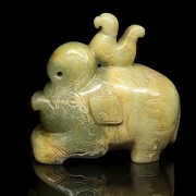 Carved jade figure ‘Mythical Beast’, Western Zhou Dynasty