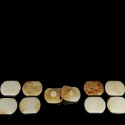 Placas de cinturón de jade blanco, dinastía Han (206 a.C - 220 d.C)