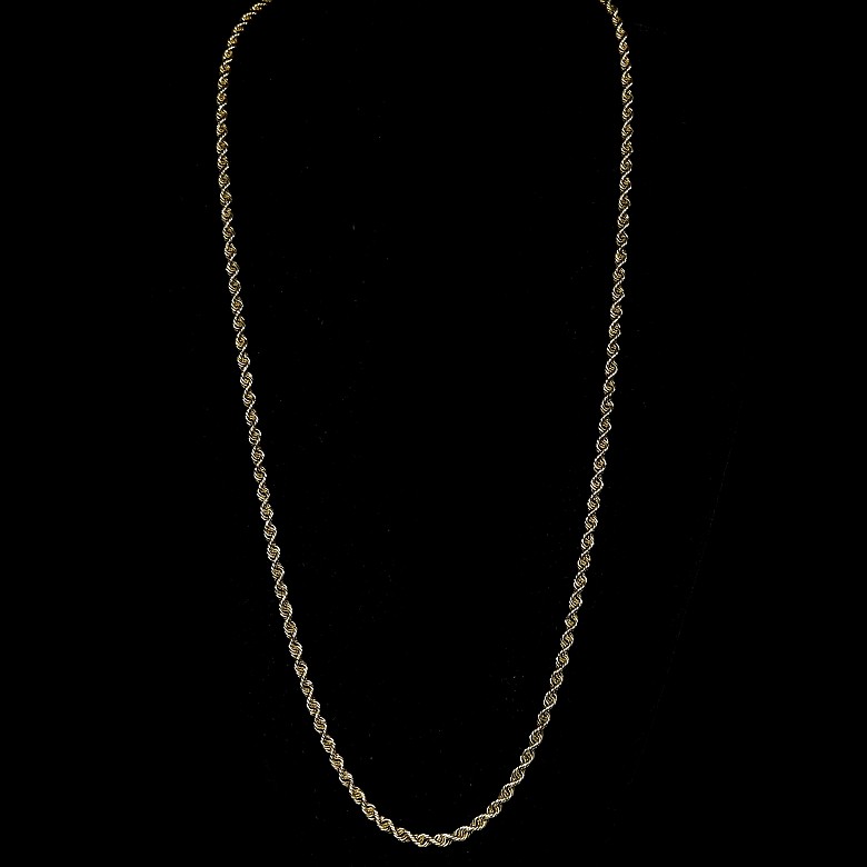 Yellow gold cord chain