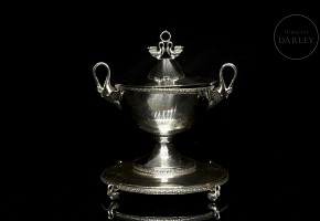 Spanish silver tureen ‘Swans’, 20th century