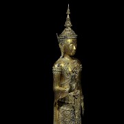 Thai Buddha in golden bronze, 20th century