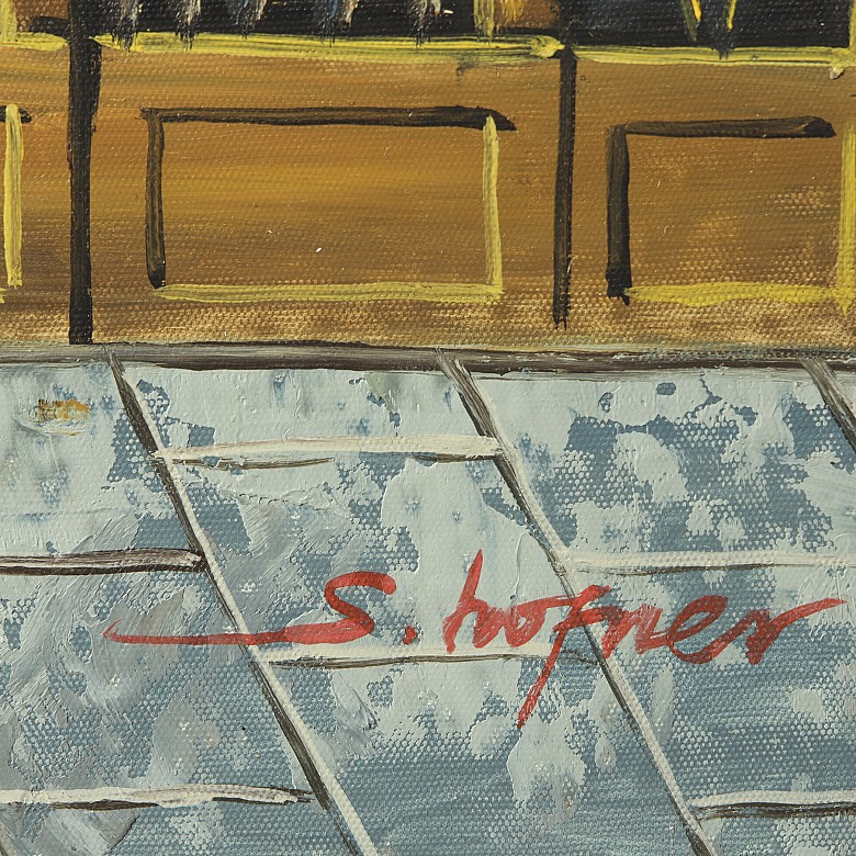 S. Hofner (20th century) ‘Shop windows’