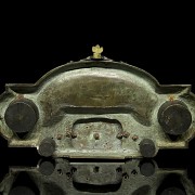 French bronze double writing desk, 19th century