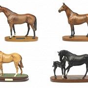 Cuatro caballos England Beswick Porcelain y Royal Doulton England