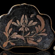 Ceramic pillow with iron oxide glaze, Jin dynasty