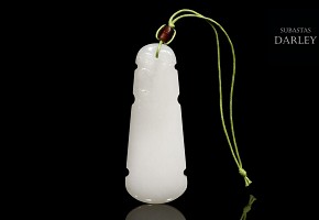 White jade pendant 'Guqin', Qing dynasty, Qianlong