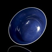 Cobalt-blue glazed porcelain bowl, Qing dynasty