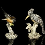 Dos aves de porcelana, s.XX