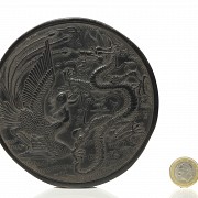 Circular Chinese ink plate, Qing dynasty