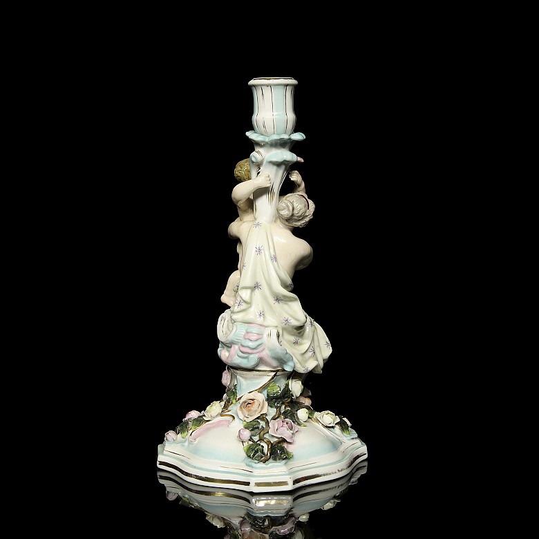 German porcelain ‘Candelabra of a woman with child’, 20th century - 2