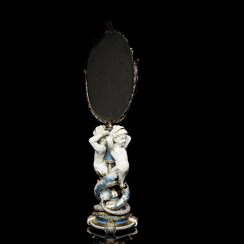 Sèvres style dressing table mirror ‘Tritones’, 20th century - 7