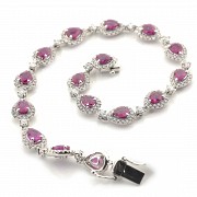 18k white gold bracelet with rubies and diamonds