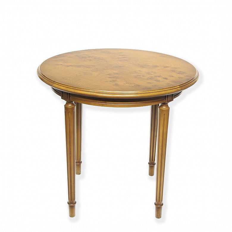 Round walnut table - 5