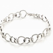 Bracelet in white gold and diamonds