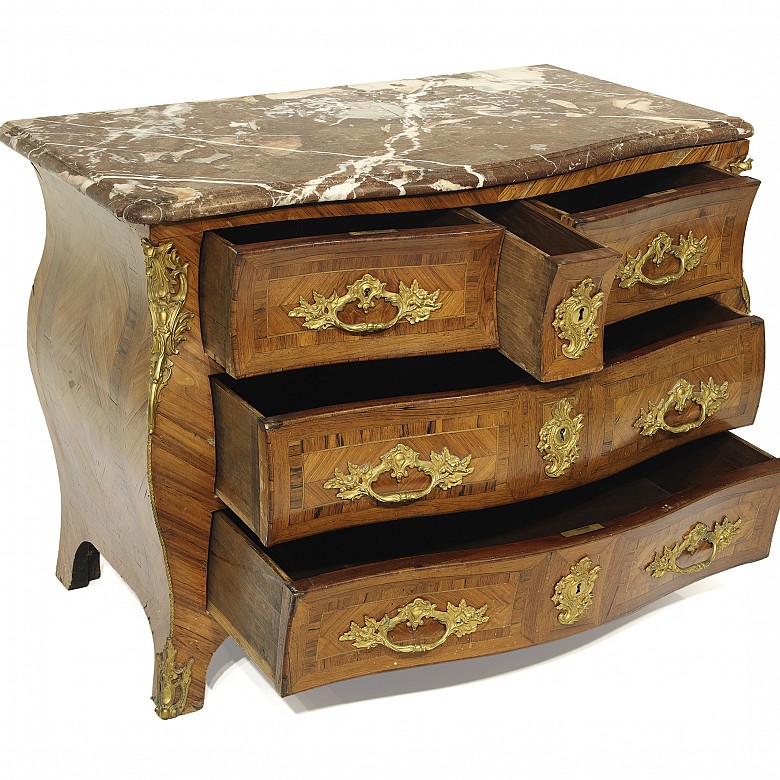 Louis XV wooden chest of drawers, Pierre Migeon style, 18th century - 8