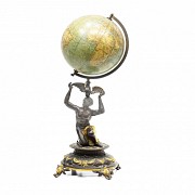 Earth globe held by an Atlantean, med.s.XX