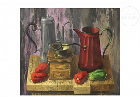 Juris Bindemanis (1952) “Still Life with Peppers”, 1996