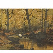 Painting (20th century) ‘Stream in the forest’