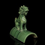 Green glazed tile “Lion Foo”, Qing dynasty