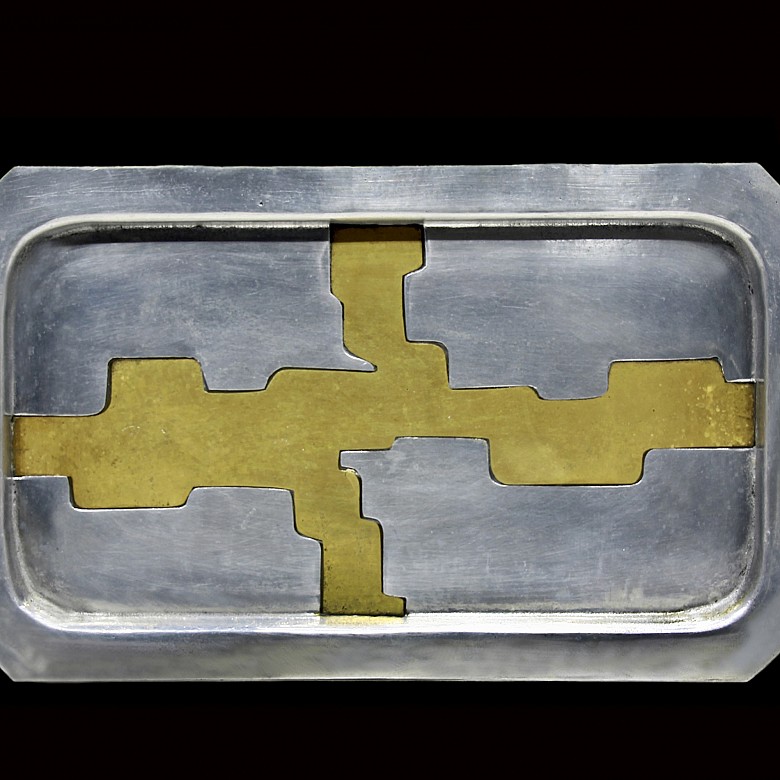 Metal tray designed by David Marshall, 20th century