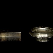 Silver box and ashtray, 20th century