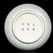 Bote para pinceles de porcelana china, con marca Kangxi