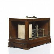 Brass and wood barograph, 20th century