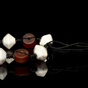 Liuli and agate bead necklace, 20th century