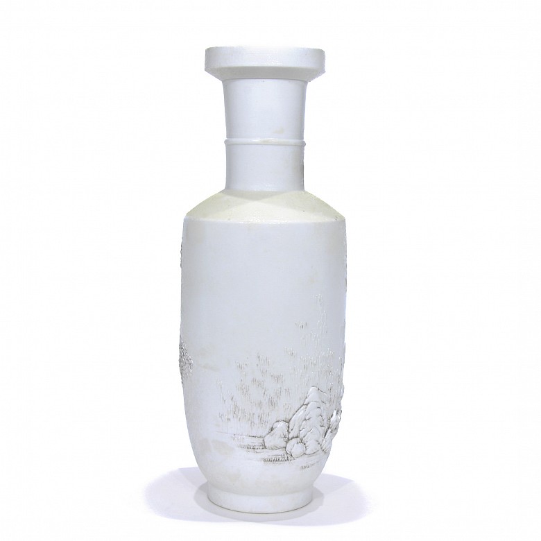 Glazed porcelain vase in white, Wang Bingrong.