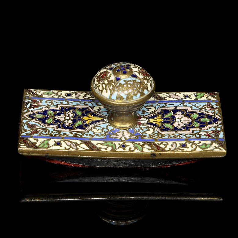 Cloisonné ink blotter, 20th century - 6