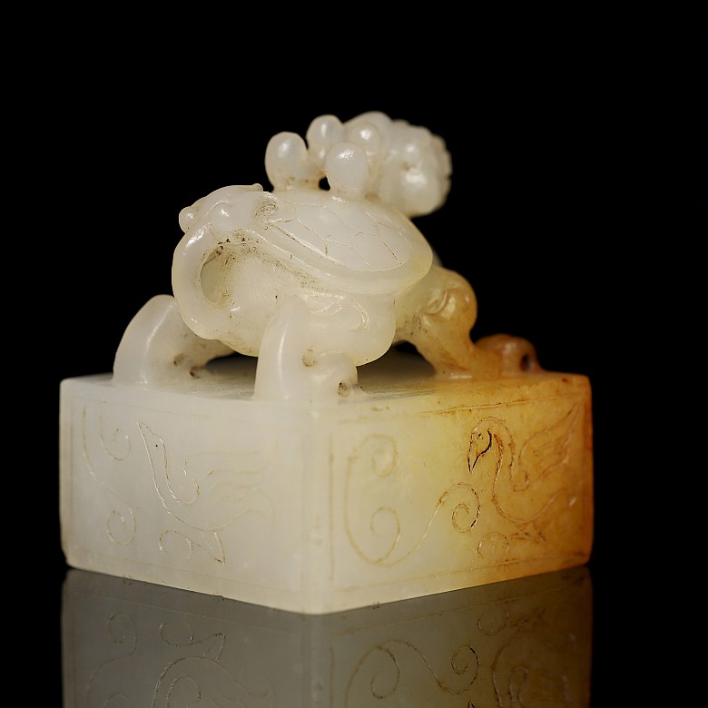 Jade seal with tortoise, Western Han Dynasty