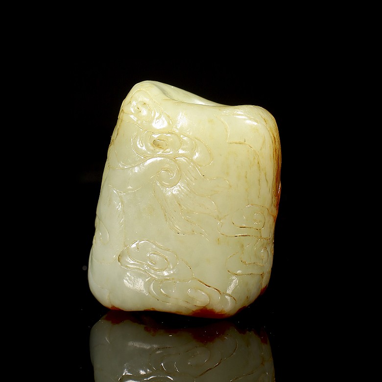 Carved jade ornament ‘Mythical Beast’, Ming style