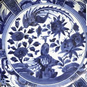 Porcelain dish, blue and white, Arita, 19th century