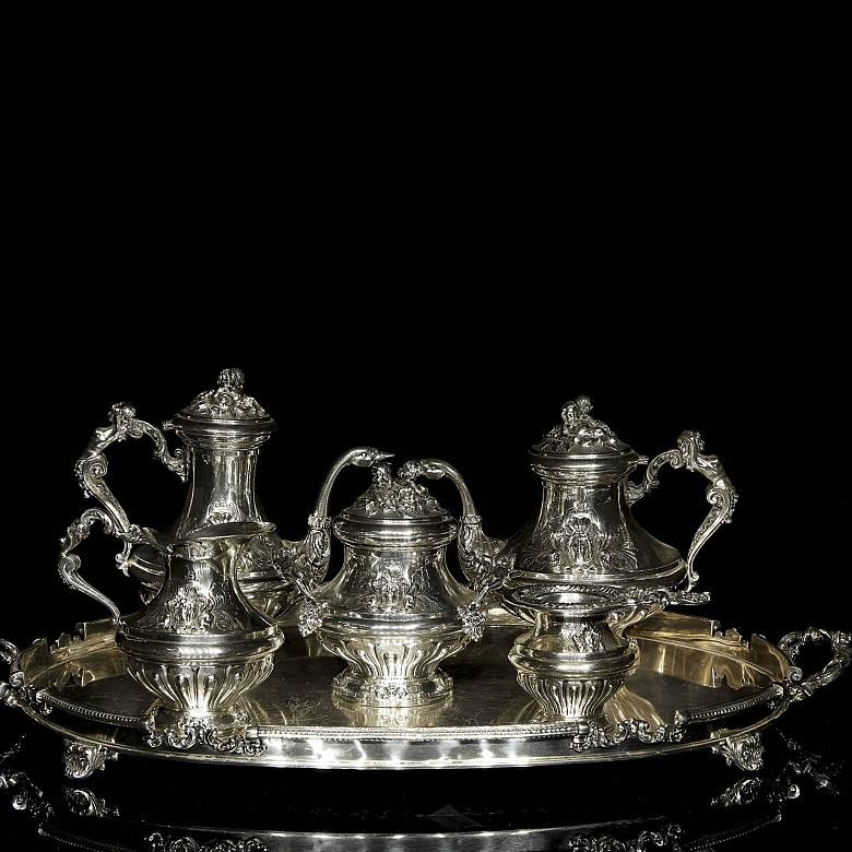 Spanish silver tea and coffee set, 20th century