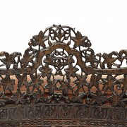 Anglo-Indian carved wooden sofa, 20th century