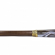 Wooden cane with agate handle, 20th century