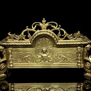 Large Italian gilt metal writing desk, early 20th century