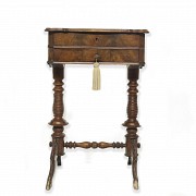 Wooden sewing table, 19th century