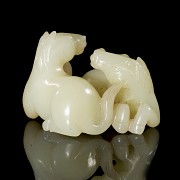 Carved jade ‘Horses’ figurine, Qing dynasty